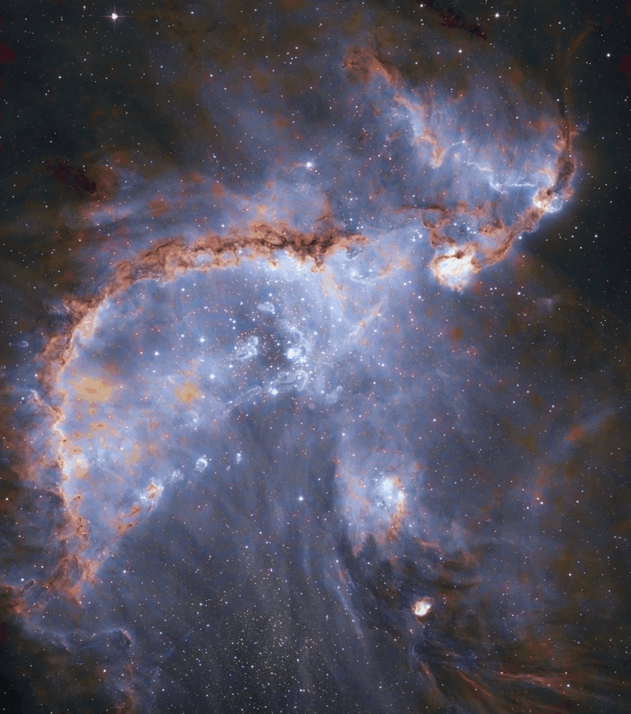 Deep-sky nebula image after using AstroPics Lab AI colorize model