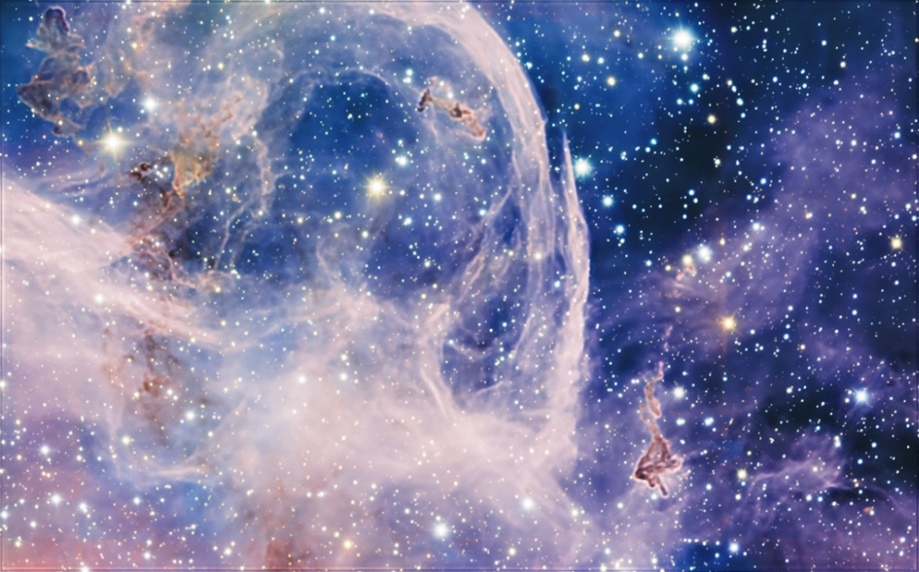 Deep-sky nebula image afetr using AstroPics Lab AI enhance model